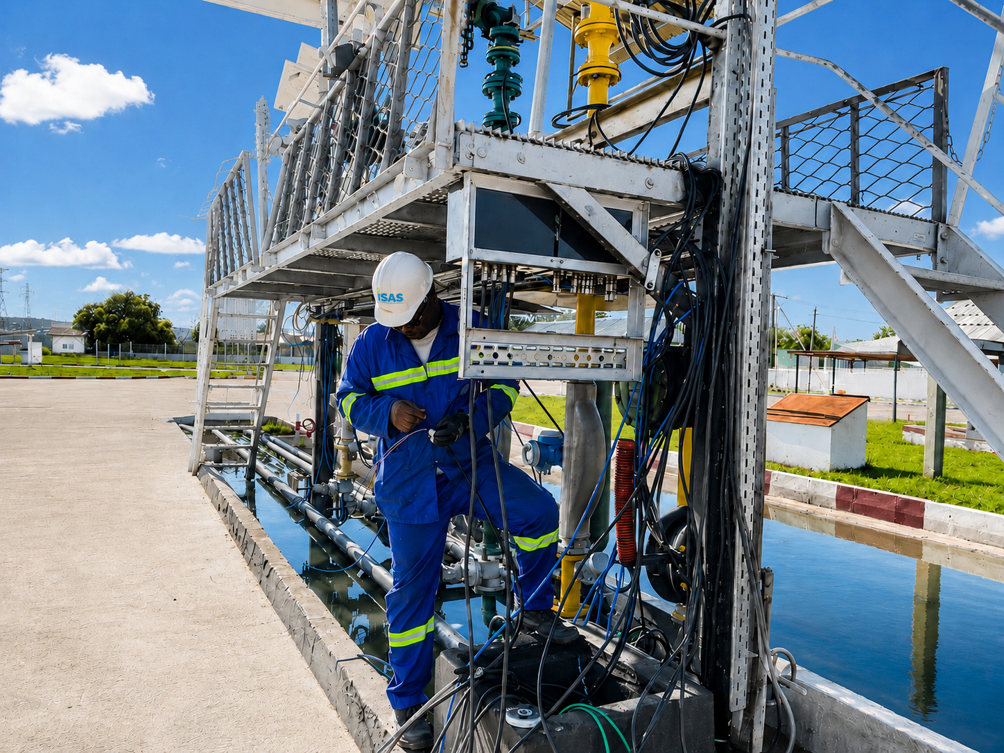 Ingénieur ISAS réalisant l'étude et l'intégration d'un système industriel